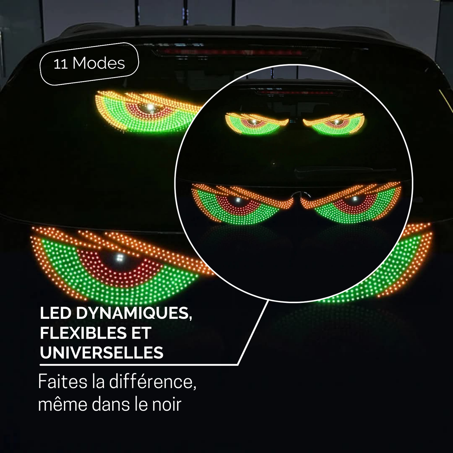 🚗 Le Regard Qui Hypnotise la Route : Yeux Clignotants Lumineux pour Véhicules