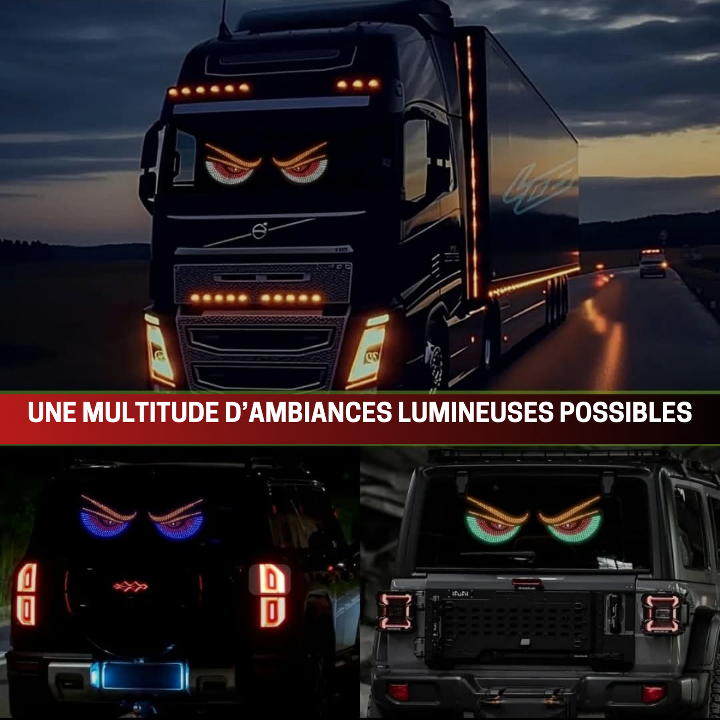 🚗 Le Regard Qui Hypnotise la Route : Yeux Clignotants Lumineux pour Véhicules