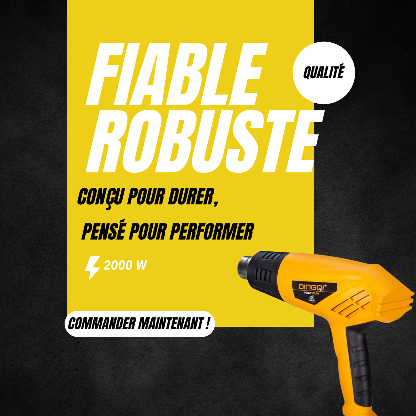 🔥 PISTOLET THERMIQUE PROFESSIONNEL DINGQI (2000W) – L'Outil Qui Fait Fondre Tes Problèmes !