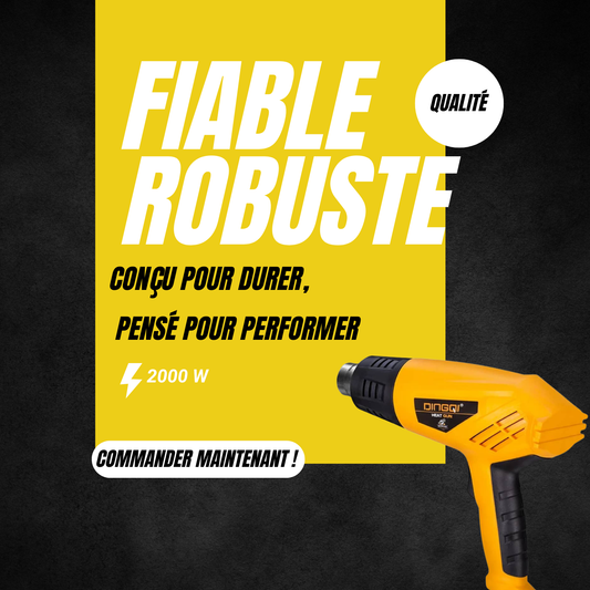 🔥 PISTOLET THERMIQUE PROFESSIONNEL DINGQI (2000W) – L'Outil Qui Fait Fondre Tes Problèmes !