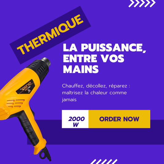 🔥 PISTOLET THERMIQUE PROFESSIONNEL DINGQI (2000W) – L'Outil Qui Fait Fondre Tes Problèmes !