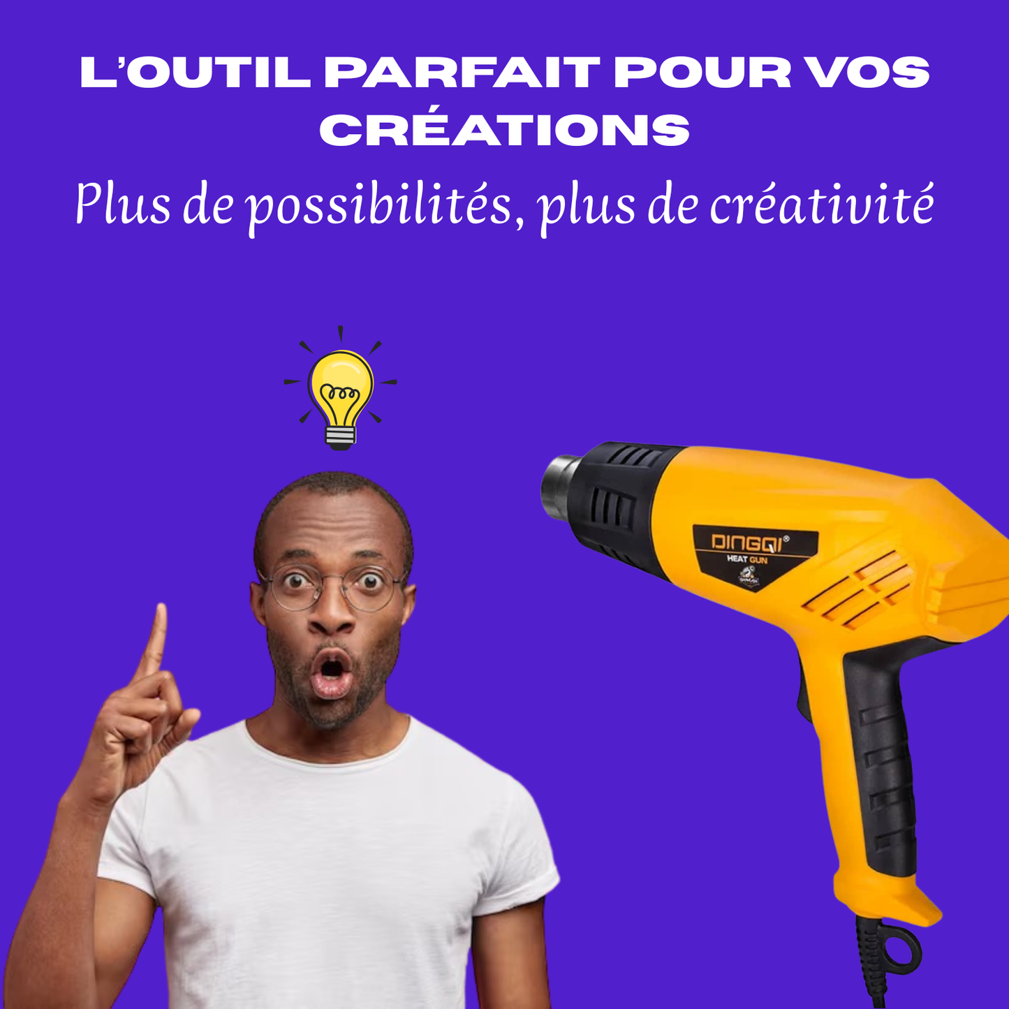 🔥 PISTOLET THERMIQUE PROFESSIONNEL DINGQI (2000W) – L'Outil Qui Fait Fondre Tes Problèmes !
