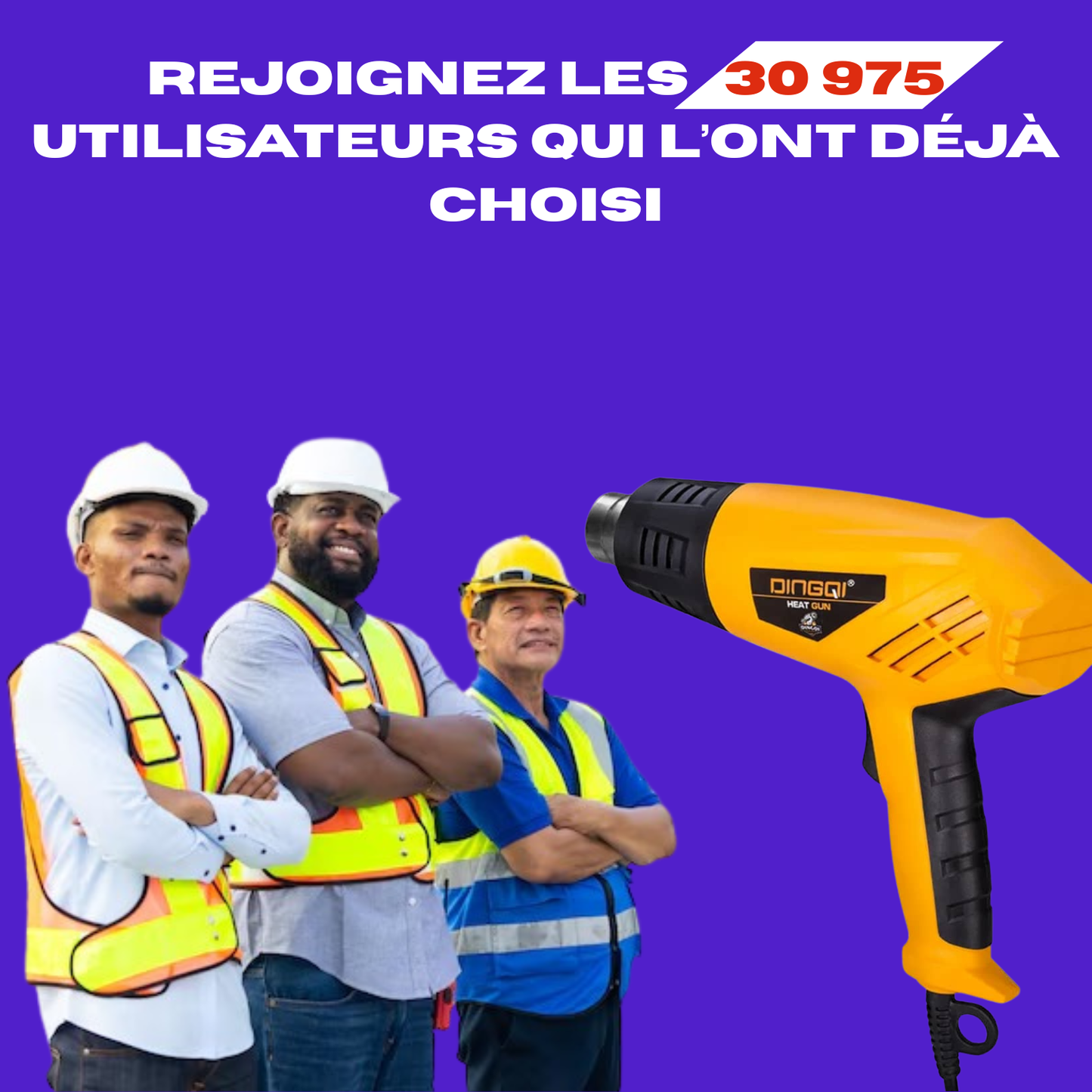 🔥 PISTOLET THERMIQUE PROFESSIONNEL DINGQI (2000W) – L'Outil Qui Fait Fondre Tes Problèmes !